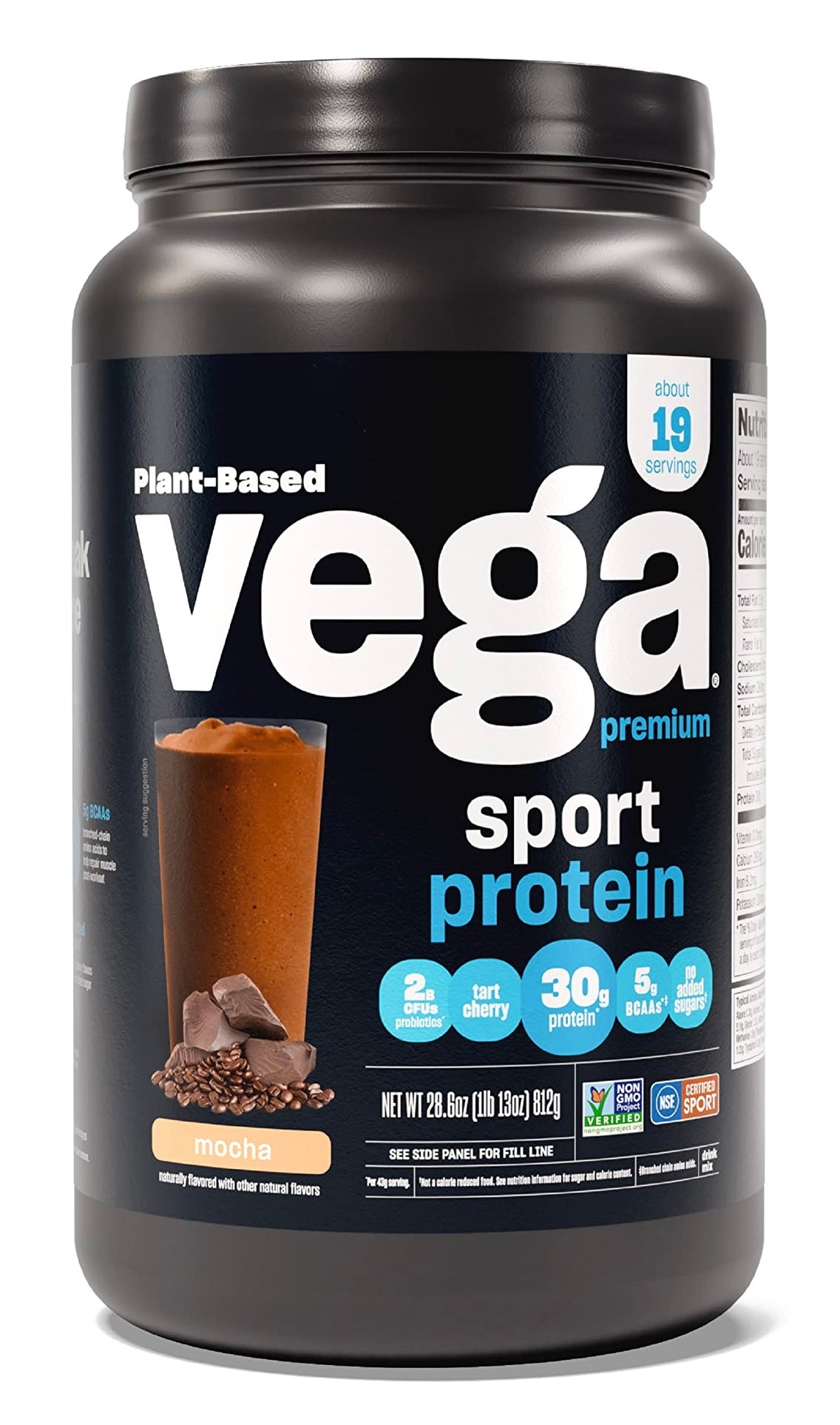 Vega Sport, premium protein pulver vanilje, 828g