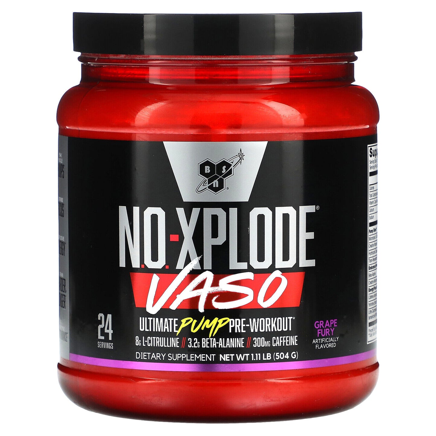 No-explode vaso, pre-workout, 24 servings